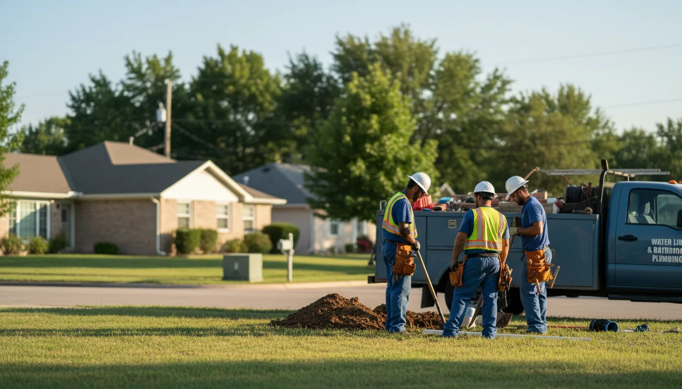Residential water line and bathroom plumbing service in Duke, MO